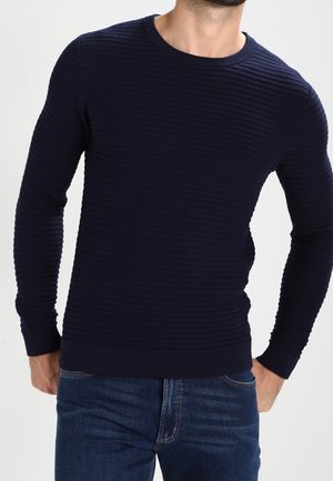 Stickad tröja - dark blue