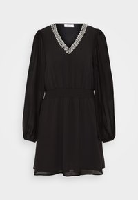 VIWILLY V NECK SHORT DRESS - Juhlamekko - black/silver