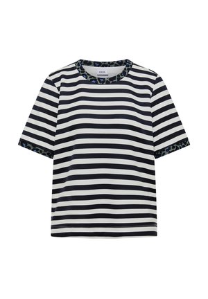 Cecil, T-SHIRT MIT RUNDHALS UND LEO-DETAILS - T-shirt imprimé - urban dark blue