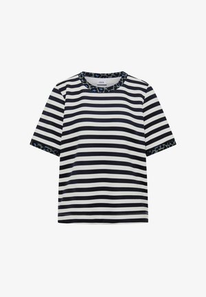 Cecil, T-SHIRT MIT RUNDHALS UND LEO-DETAILS - T-shirt imprimé - urban dark blue