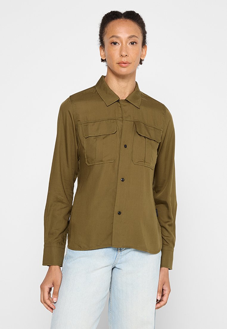 G-Star Overhemdblouse olijfgroen G-Star Overhemdblouse olijfgroen