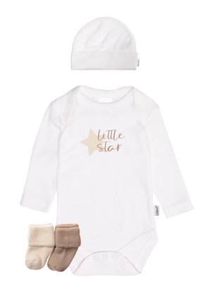4 TEILIGES SET LITTLE STAR - Beanie - weiss beige