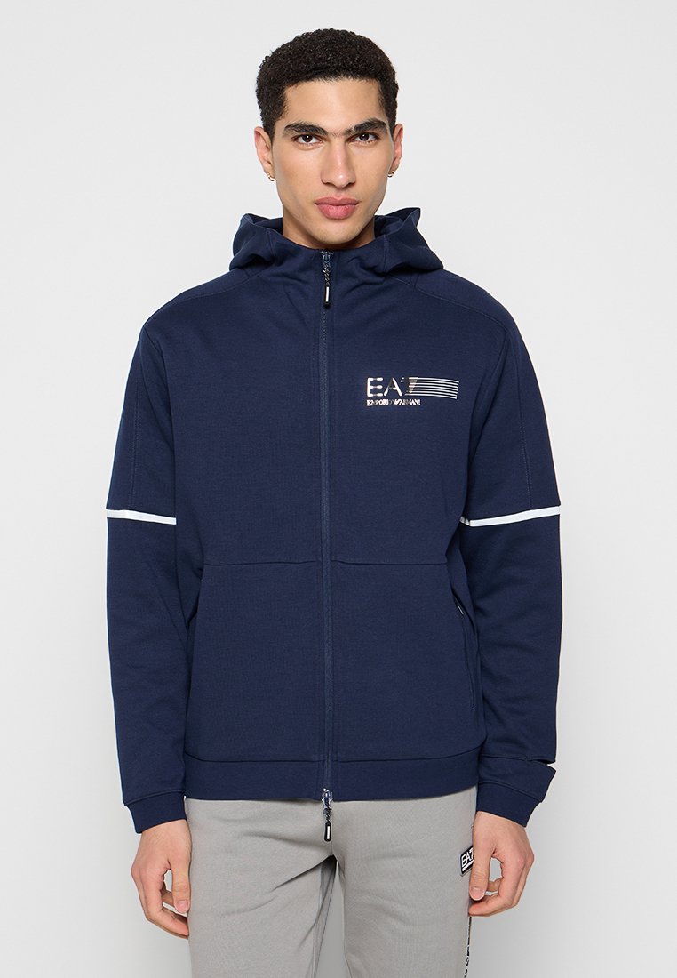 EA7 Emporio Armani Sweater met rits blauw