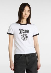 Vans APPLE BOOM RINGER - Triko s potiskem - white/black