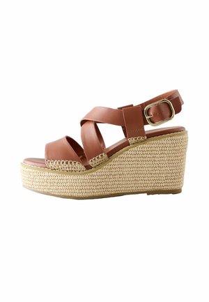 Next, Espandrilky - tan brown