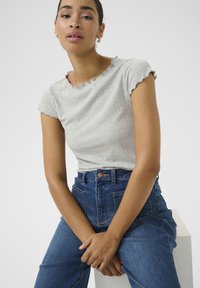 Kaffe KASAMANTHA - T-shirt imprimé - grey melange cc