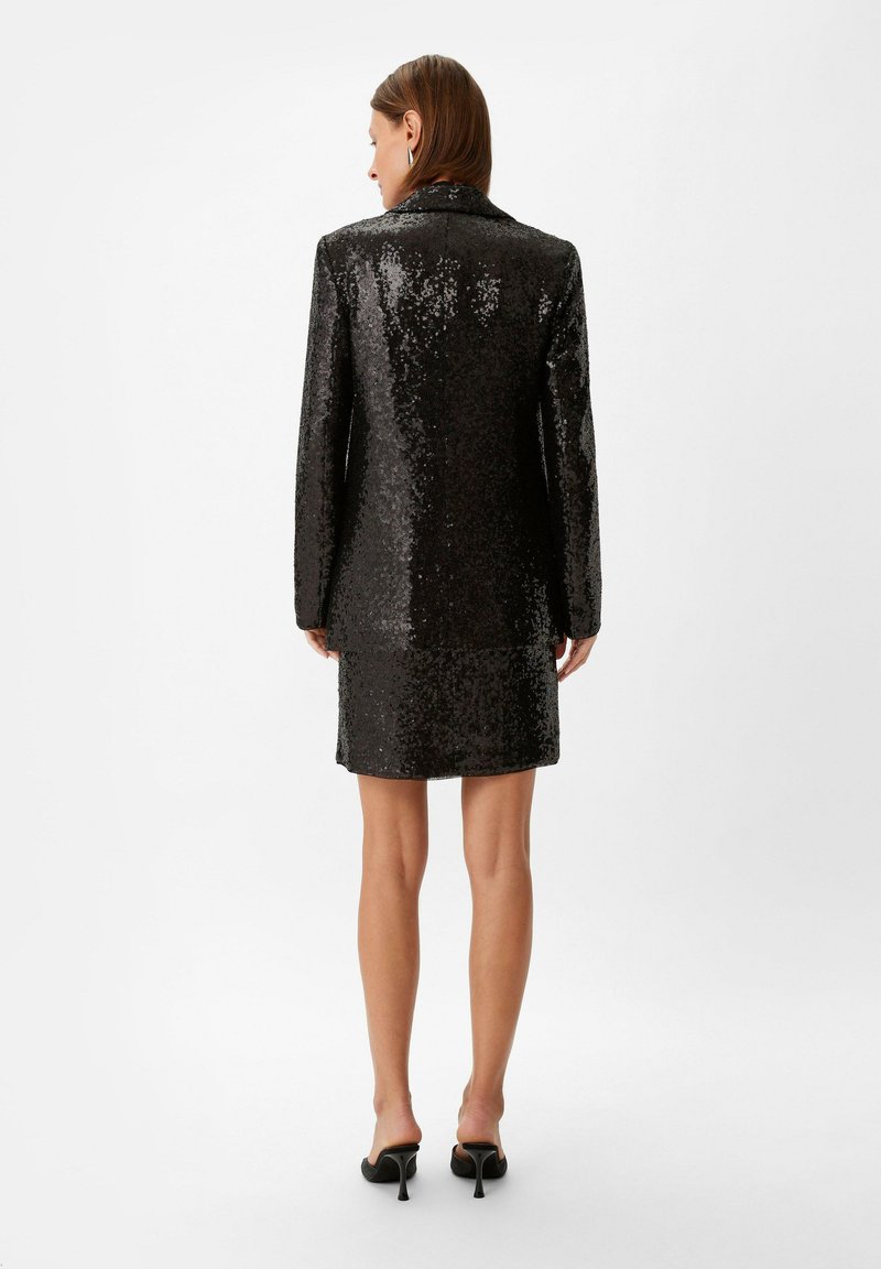 comma LONG MIT PAILLETTEN - Blazer - schwarz/black - Zalando