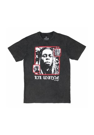 Print T-shirt - charcoal