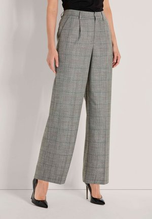 BUNDFALTEN-GLENCHECK-MIT WEITEM - Stoffhose - grey   multicolor