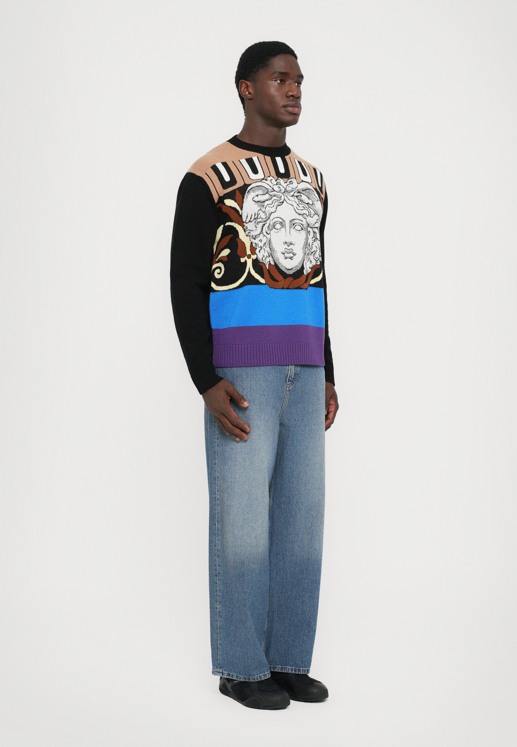 Versace MEDUSA - Pulover - multi-coloured/negru - Zalando.ro