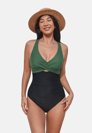 Cupshe Badpak - dark green black
