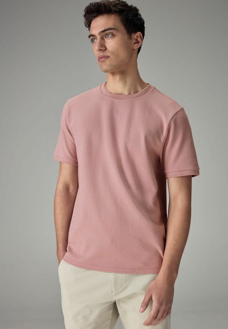 Next TEXTURED REGULAR FIT - T-Shirt basic - pink
