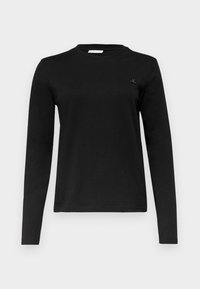 REGULAR LONG SLEEVED - Tops ar garām piedurknēm - black