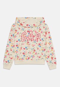 KIDS RELAXED GAP LOGO PRINT ZIP HOODIE - Jersey con capucha - white