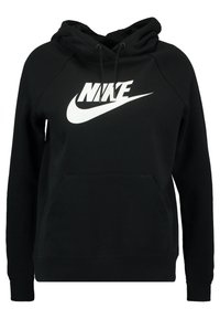 W NSW ESSNTL HOODIE PO HBR - Felpa con cappuccio - black/white