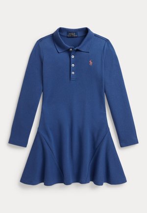 STRETCH MESH POLO DRESS 2-6Y - Robe de jour - dusty azure