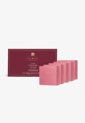 Dr Botanicals LA ROSE FRANCAISE FACIAL CLEANSING BAR 100G - PACK OF 5 - Seife - pink