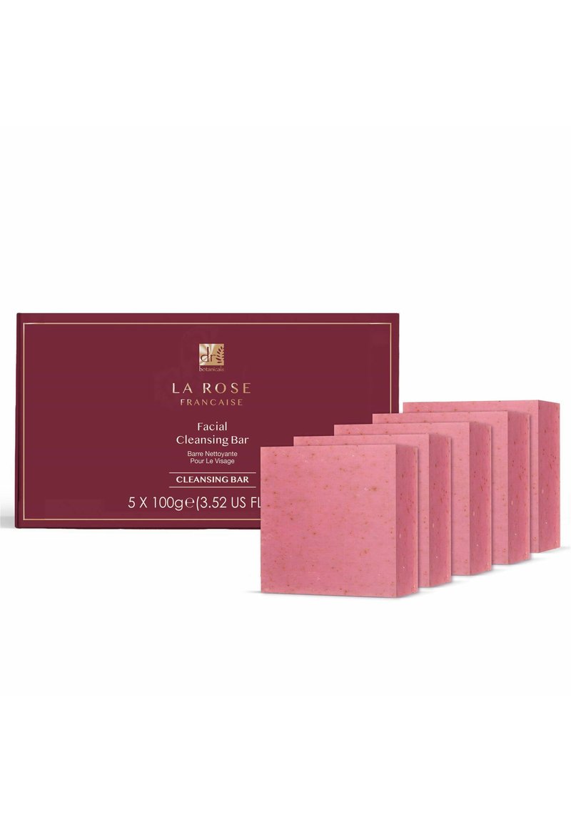 Dr Botanicals LA ROSE FRANCAISE FACIAL CLEANSING BAR 100G - PACK OF 5 różowy