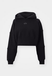WAISTED HOODY - Sweatshirt - black