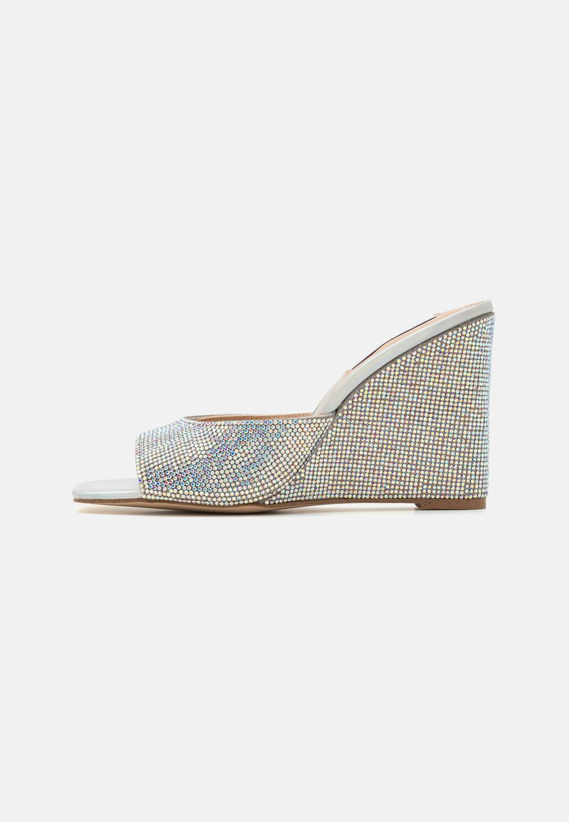 Steve Madden EVOKE-R - Mules à talons - silver iridescent