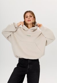 MIRONS Felpa con cappuccio - taupe