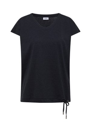 Cecil, DROP-SHOULDER SHIRT WITH CUT-OUT-DETAIL - T-shirts print - universal blue