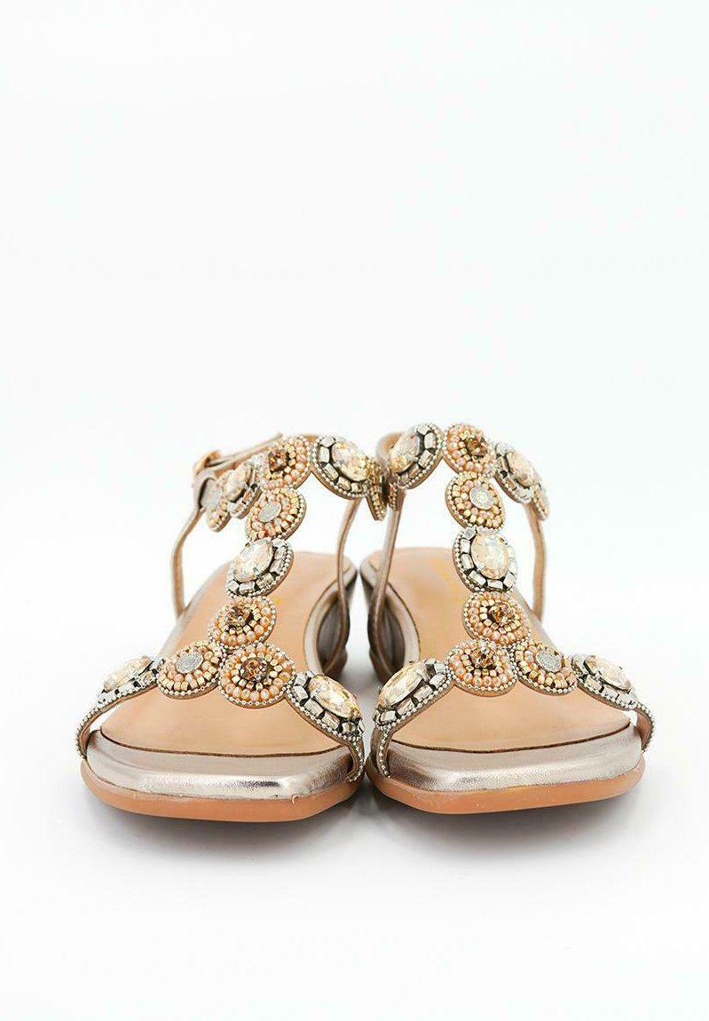 Alma en Pena PANAY - Sandalias de cuña - gold/dorado - Zalando.es