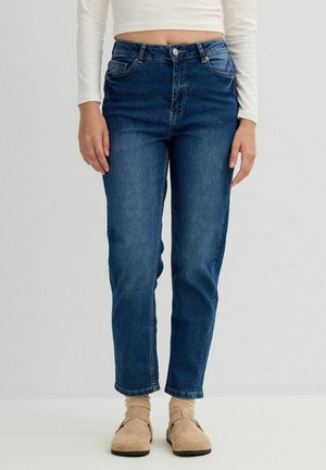 HIGH RISE OSCURO - Vaqueros tapered - azul