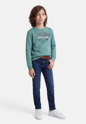 JJELOGO CREW NECK - Sweatshirt - mineral blue