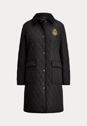 Lauren Ralph Lauren, CREST PATCH CORDUROY TRIM QUILTED JACKET - Wintermantel - black