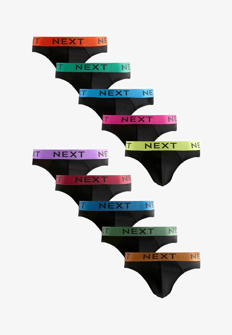 Next TEN PACK - Boxers - black metallic colour waistbands