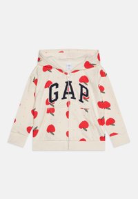 GAP LOGO GIRL - Zip-up sweatshirt - ivory frost