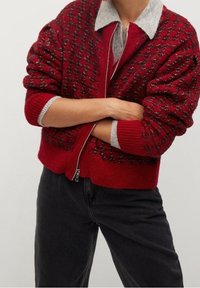Mango Cardigan - red
