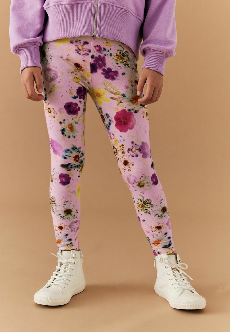 Next ANIMAL PRINT - Tajice-hlače - pink floral