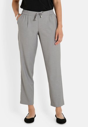 TAILLE ÉLASTIQUÉE - Pantalones - gris chiné
