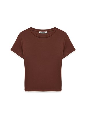 Koton, SHORT SLEEVE T-SHIRT. - T-Shirt basic - brown