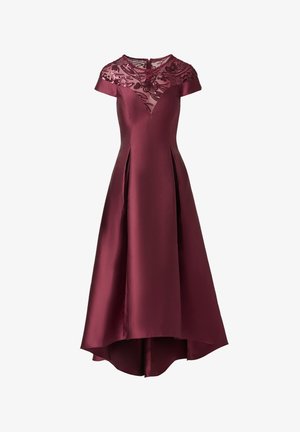 Adrianna Papell, COMBO MIKADO HI LOW GOWN - Occasion wear - deep wine