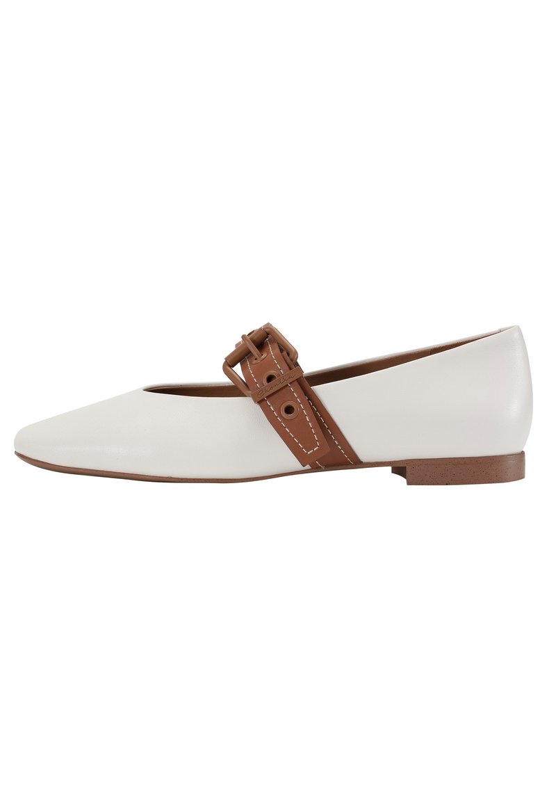 Damen Klassische Ballerinas | Ekonika Klassischer Ballerina weiß-ginger/weiß - UJ40852 Damen Klassische Ballerinas | Ekonika Klassischer Ballerina weiß-ginger/weiß - UJ40852