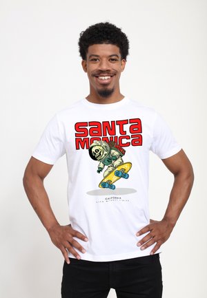 KEELING SANTA MONICA SKATE - Print T-shirt - white