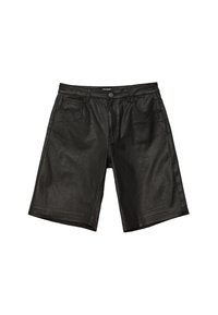 WAXED BERMUDA JORTS - Short - black