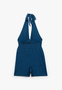Koton HALTER NECK SHORTS OVERALLS - Mono - blue