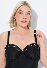 Ulla Popken EYELET UNDERWIRE - Costume da bagno - black