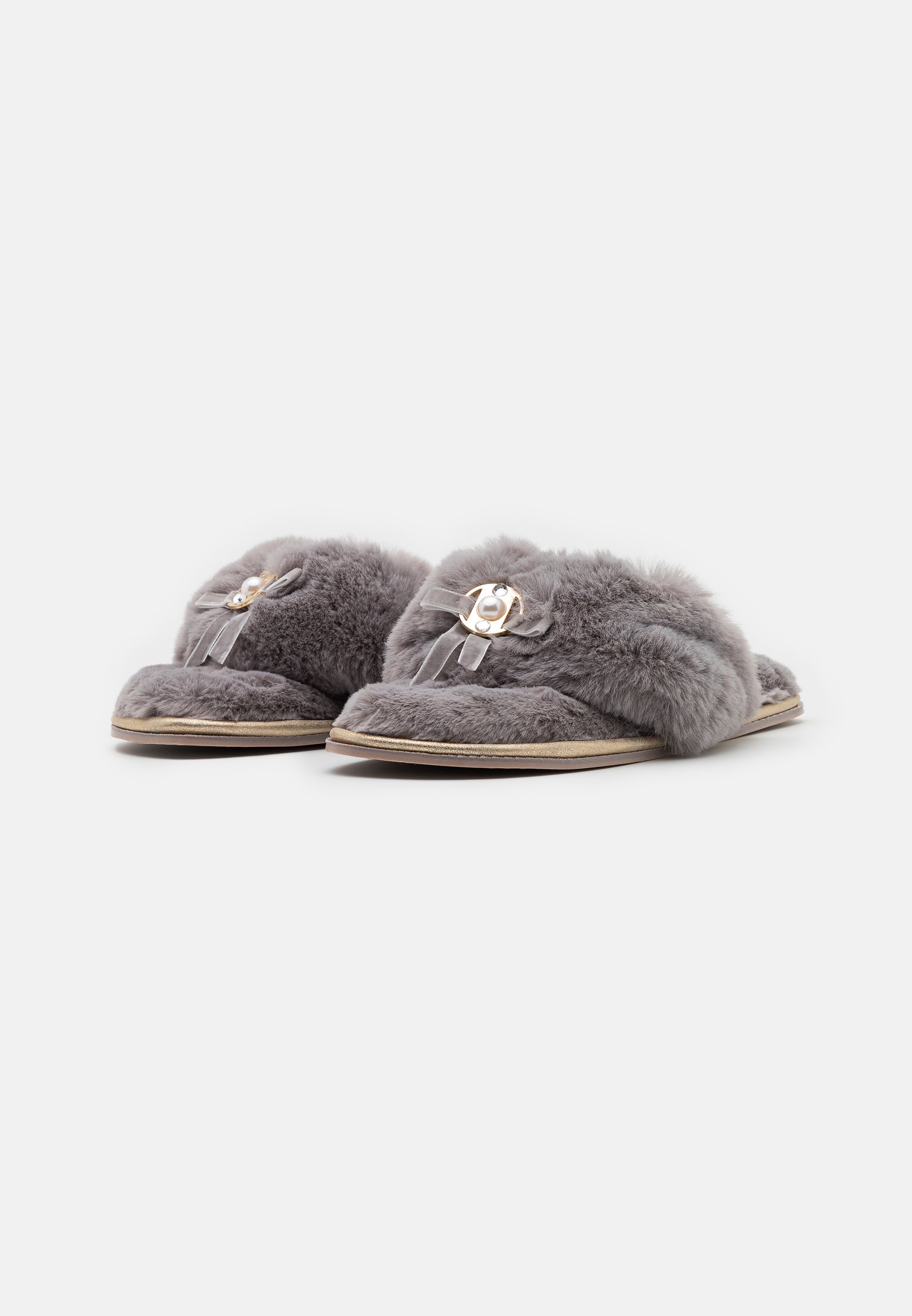river island grey slippers