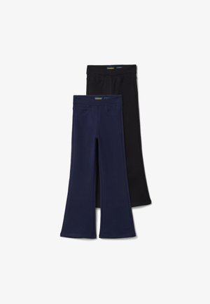 OVS, 2-PACK OF FLARED TROUSERS - Legging - blue black