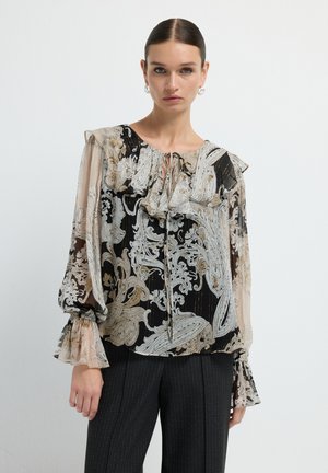 RUFFLED - Blouse - printed black