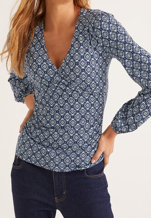 Bluse - mottled light blue