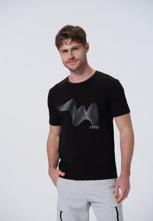 HIIROLA - Print T-shirt - schwarz