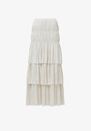 Leem, A-LINE TIERED SKIRT - Maxirok - white