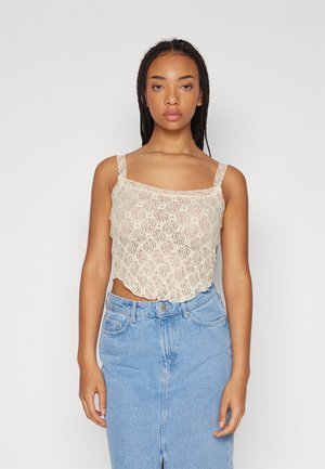 JAIDA LACE VEST - Topper - offwhite