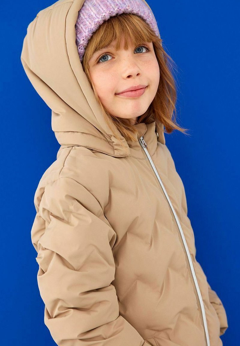 Name it HOODED PUFFER JACKET Winterjacke silver mink/beige Zalando.de